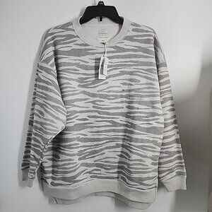 American Eagle Gray Animal Print Ahh-Mazingly Soft Jegging Fit Sweatshirt XS